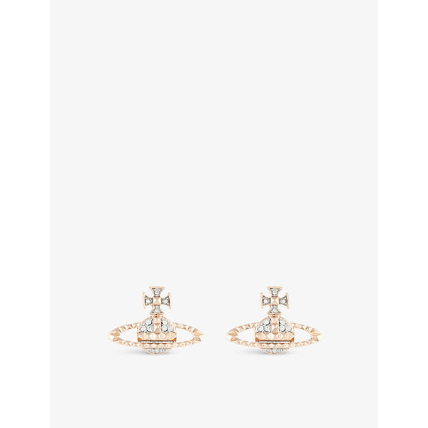 Vivienne Westwood Jewellery Mayfair orb rose gold-toned brass stud earrings