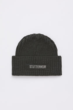 Stutterheim Logo Beanie Green