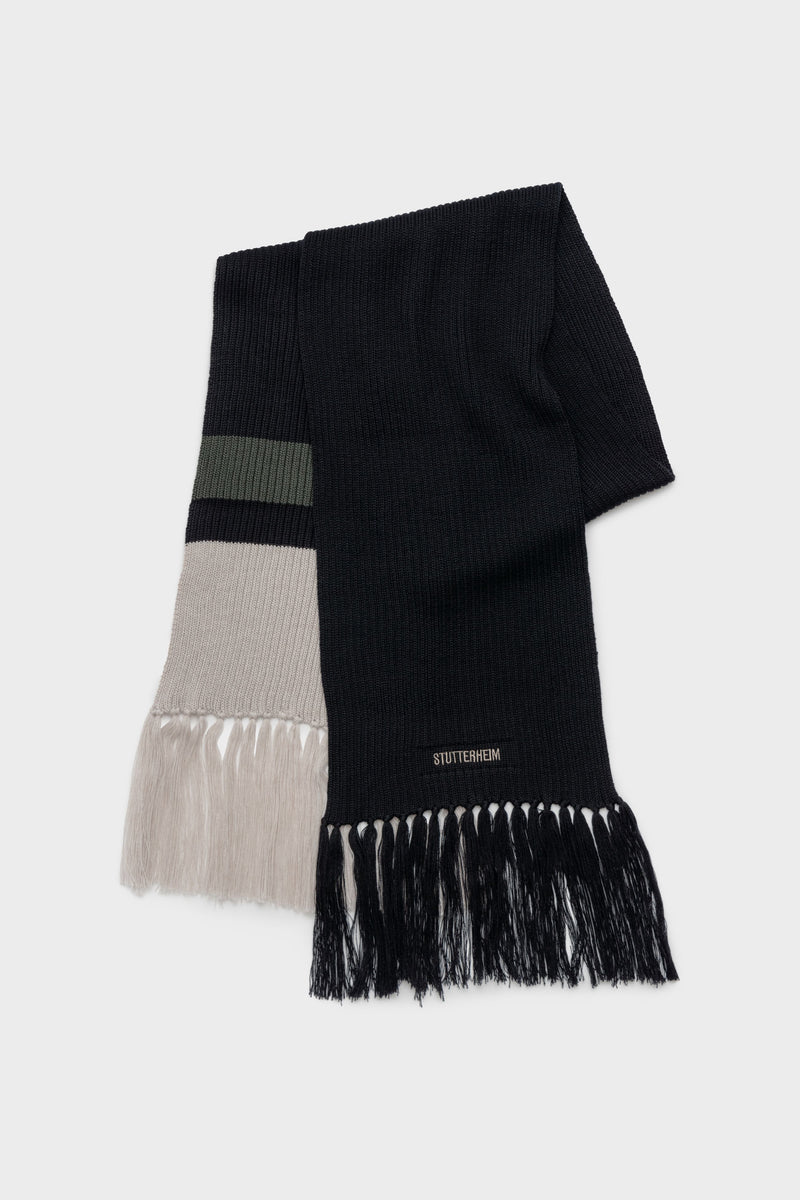 Stutterheim Fringe Scarf Black