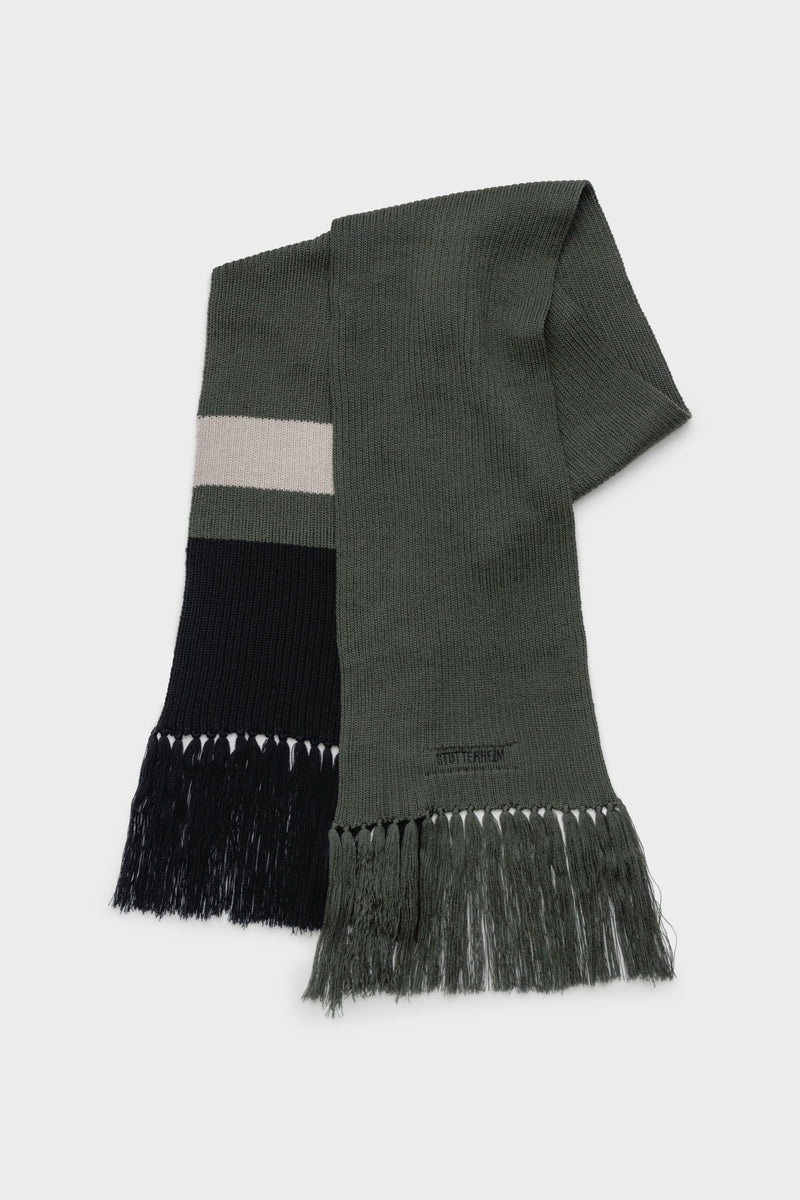 Stutterheim Fringe Scarf Green