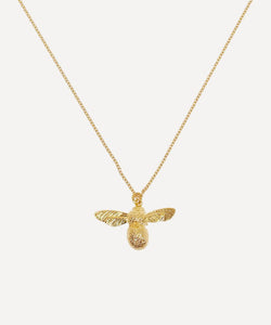 Alex Monroe Gold-Plated Baby Bee Necklace