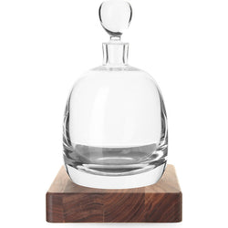 Lsa Islay glass whisky decanter and wooden base