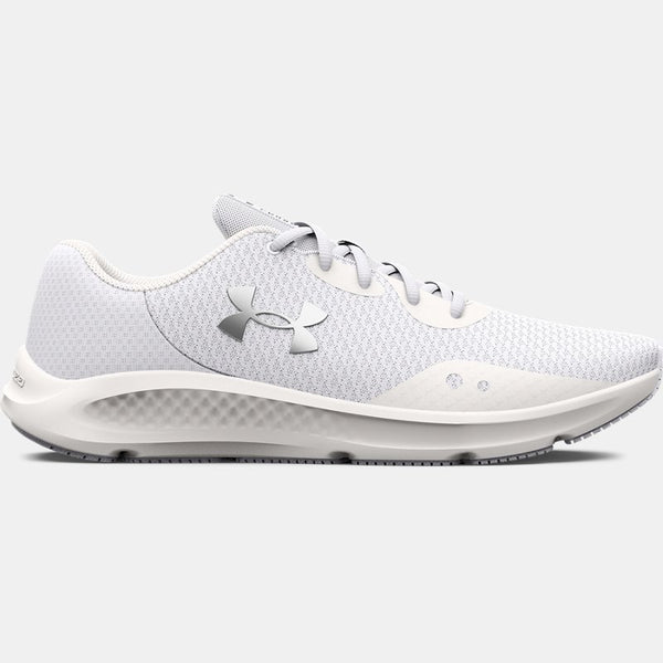 Under Armour Charged Pursuit 3 Running Shoes White White Metallic Silver