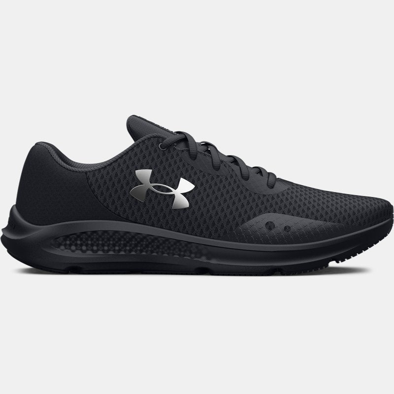 Under Armour Charged Pursuit Running Shoes Black Metallic Silver