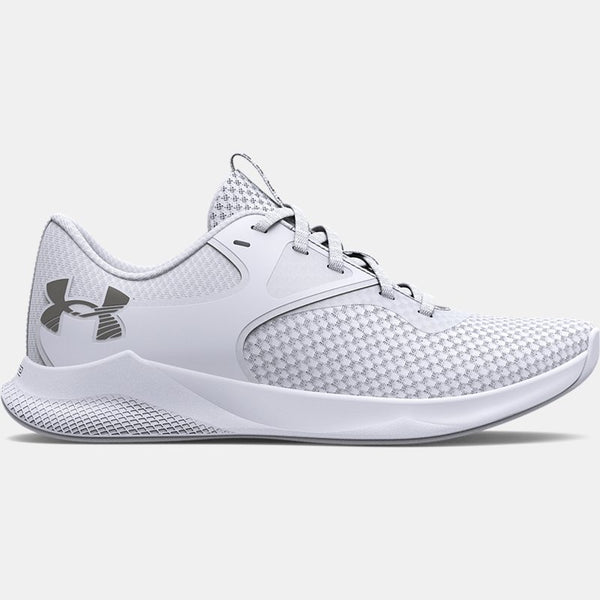 Under Armour Charged Aurora 2 Training Shoes White White Metallic Warm Silver