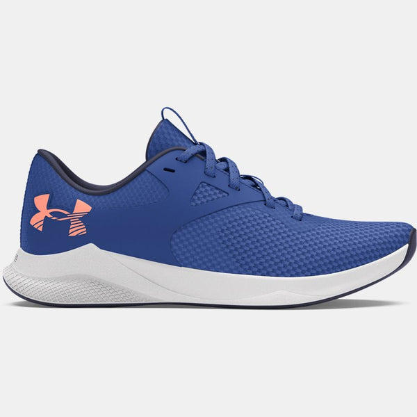 Under Armour Charged Aurora Training Shoes Tech Blue Distant Gray Flare Orange