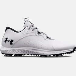 Under Armour Charged Draw Wide Golf Shoes White Black