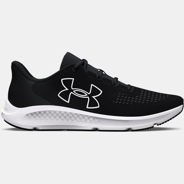 Under Armour Charged Pursuit Big Logo Running Shoes Black White (EU )