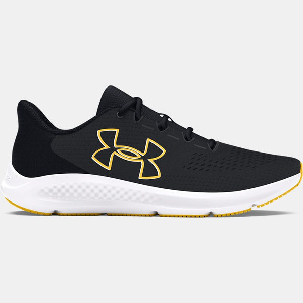 Under Armour Charged Pursuit 3 Big Logo Running Shoes Anthracite Black Taxi