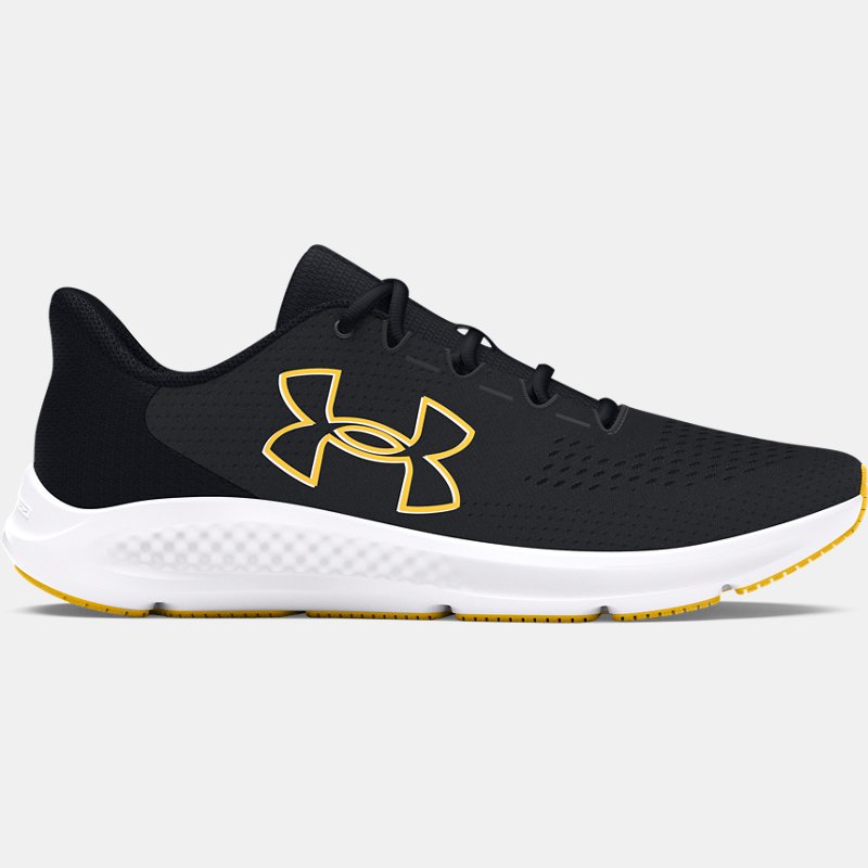 Under Armour Charged Pursuit Big Logo Running Shoes Anthracite Black Taxi