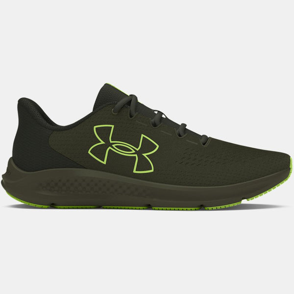 Under Armour Charged Pursuit 3 Big Logo Running Shoes Marine OD Green Baroque Green Morph Green