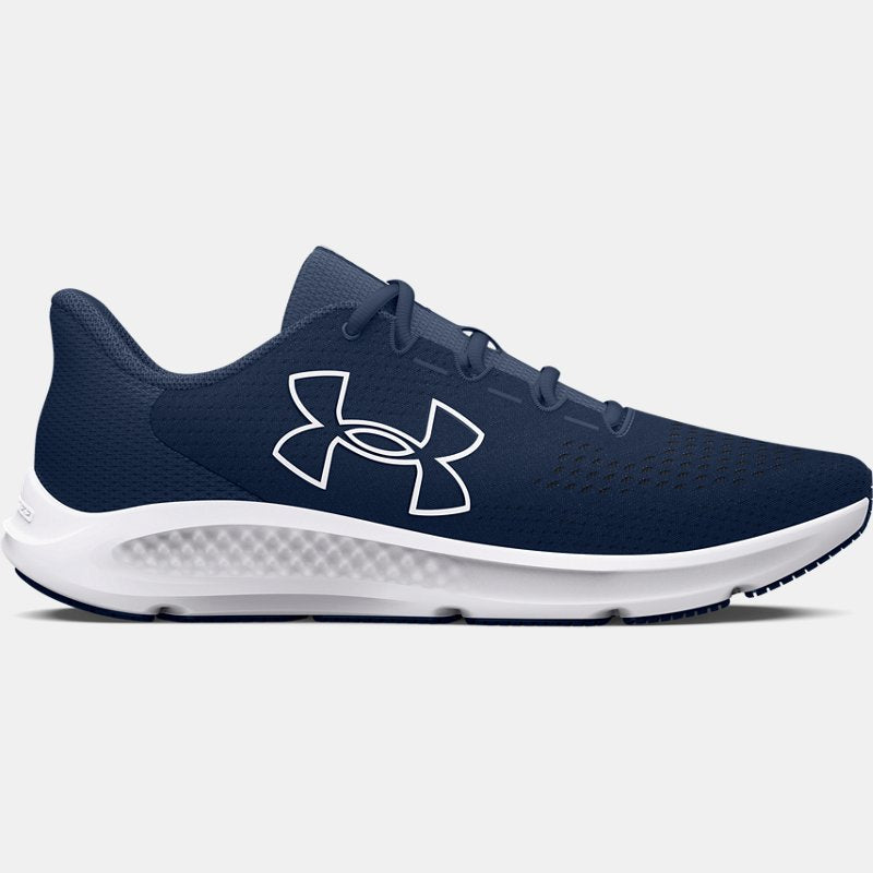 Under Armour Charged Pursuit Big Logo Running Shoes Academy White