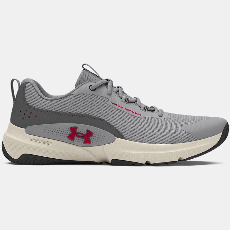 Under Armour Dynamic Select Training Shoes Mod Gray Castlerock Inferno Red (EU )