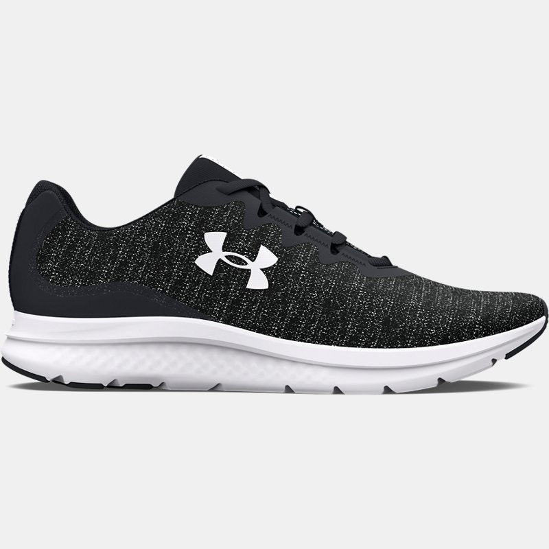 Under Armour Charged Impulse Knit Running Shoes Black White