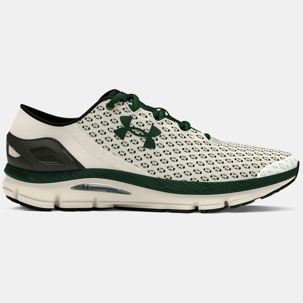 Under Armour SpeedForm® Gemini Running Shoes White Quartz Baroque Green Forest Green