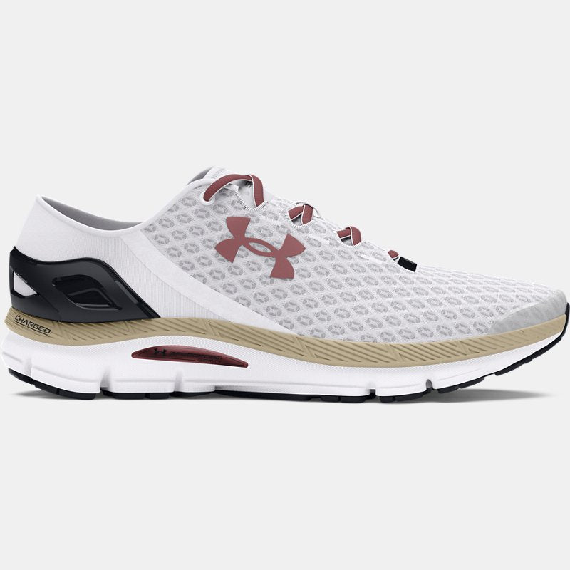 Under Armour SpeedForm® Gemini Running Shoes White Halo Gray Tosca Brown