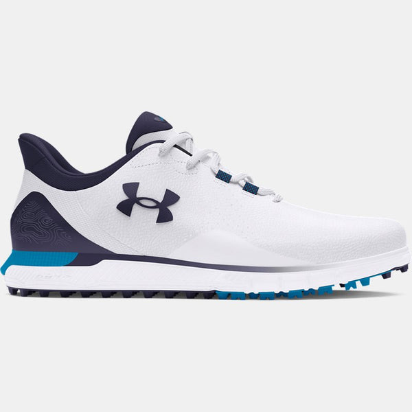 Under Armour Drive Fade Spikeless Golf Shoes White Capri Midnight Navy