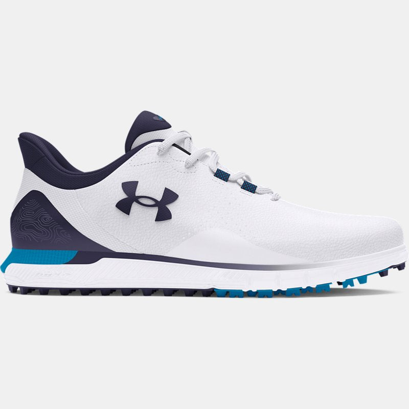 Under Armour Drive Fade Spikeless Golf Shoes White Capri Midnight Navy