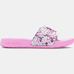 Under Armour Ignite Select Graphic Slides Stellar Pink White Purple Gemini