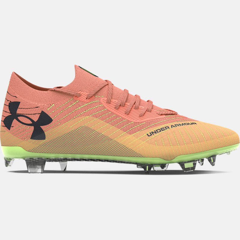 Under Armour Shadow Elite Firm Ground Football Boots Flare Orange Morph Green Black