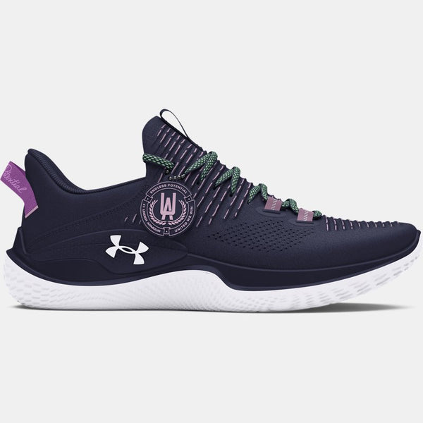 Under Armour Dynamic IntelliKnit International Day Training Shoes Midnight Navy Purple Ace White