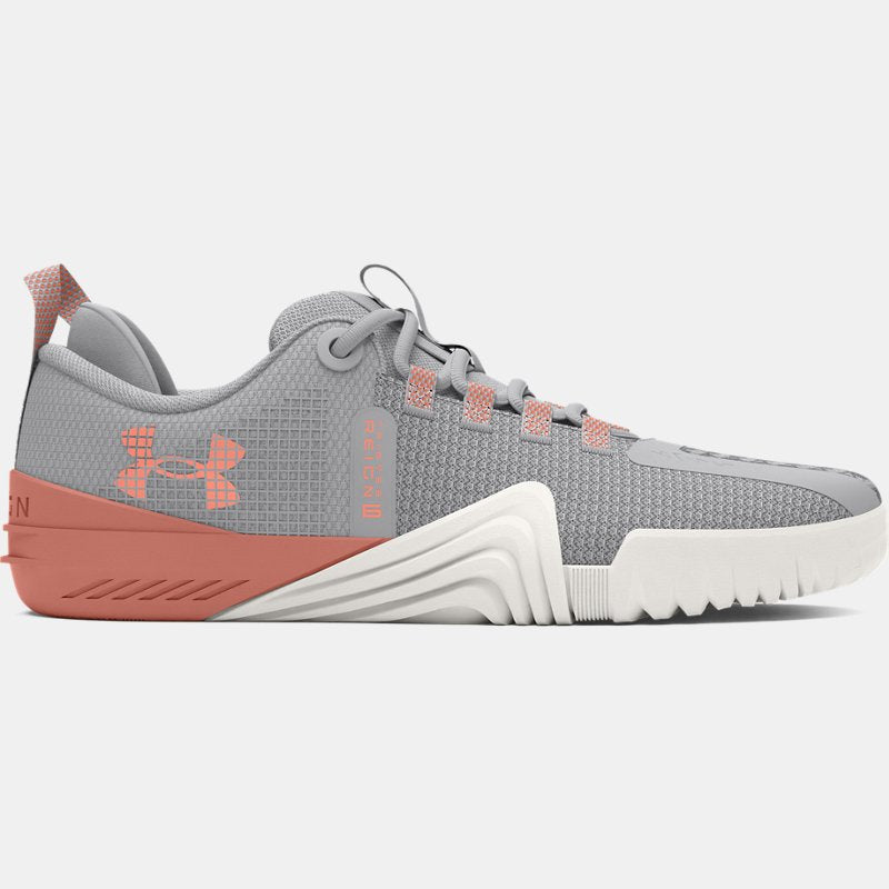 Under Armour Reign Training Shoes Titan Gray Canyon Pink Flare Orange