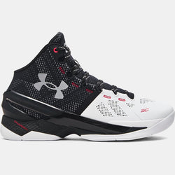 Curry Retro Basketball Shoes White Black Metallic Silver