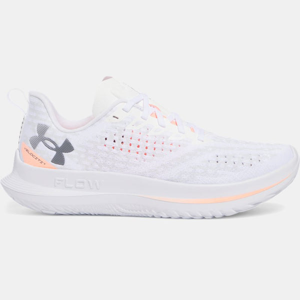 Under Armour Velociti 4 Running Shoes White Flare Orange Titan Gray