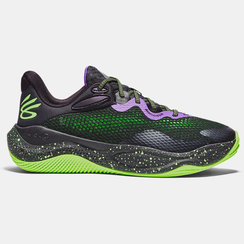 Curry Splash Basketball Shoes Purple Lavish Hyper Green