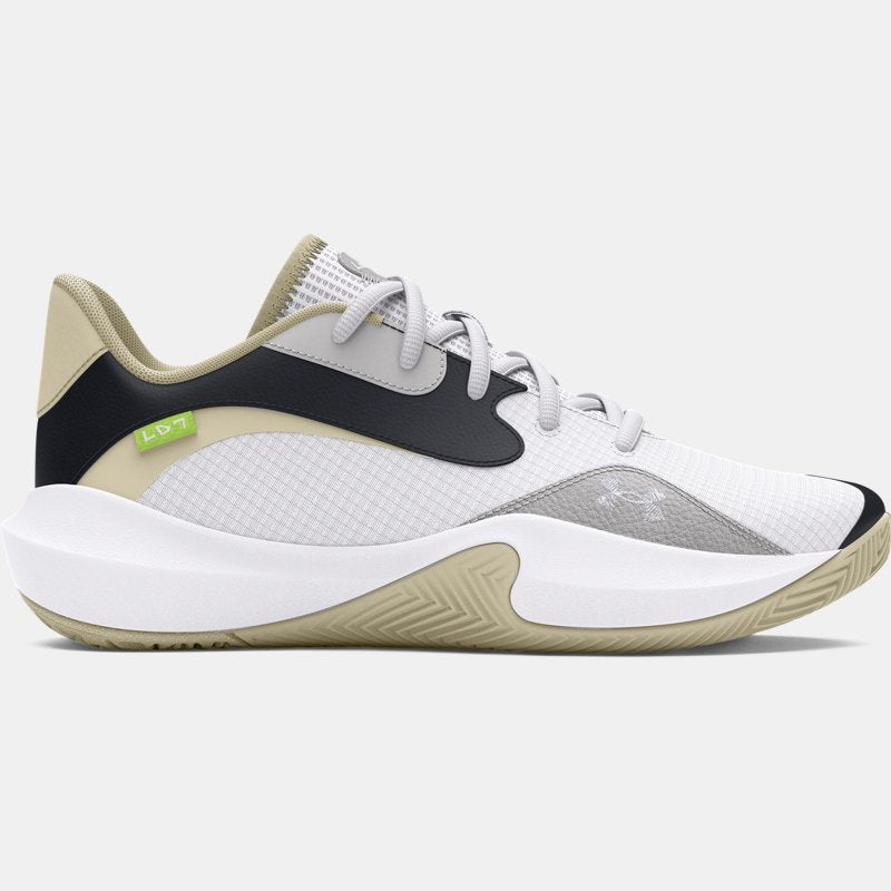 Under Armour Lockdown Low Basketball Shoes White Silt White (EU )