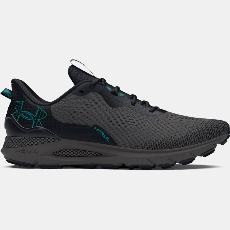 Under Armour Sonic Trail Running Shoes Castlerock Black Circuit Teal