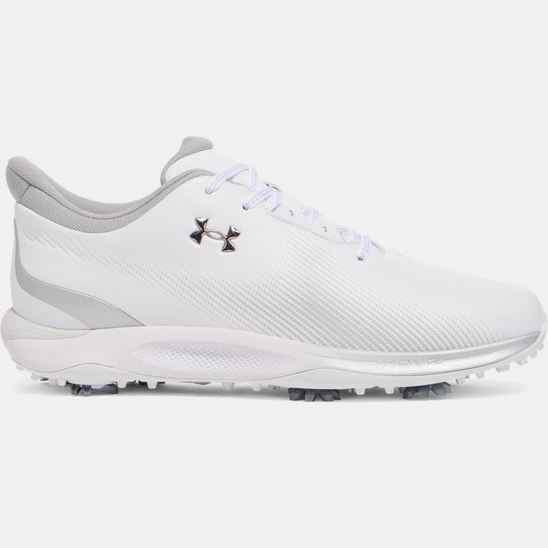 Under Armour Drive Fade Golf Shoes White Metallic Silver