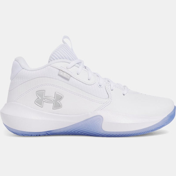 Under Armour Lockdown Basketball Shoes White Metallic Silver