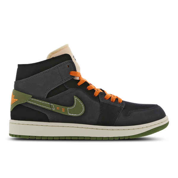 Jordan 1 Mid Sneakers Leather & Grey