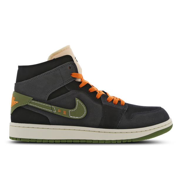 Jordan 1 Mid Sneakers Leather & Grey