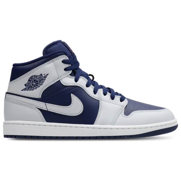 Jordan Aj1 Mid Sneakers Leather & Blue