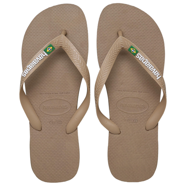 Havaianas Brasil Logo Flip-Flops and Sandals Gold