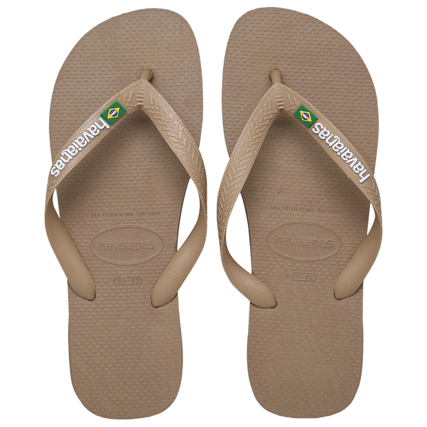 Havaianas Brasil Logo Flip Flops And Sandals Leather Gold