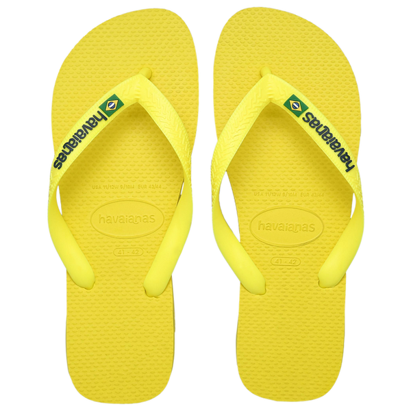 Havaianas Brasil Logo Flip-Flops and Sandals Yellow