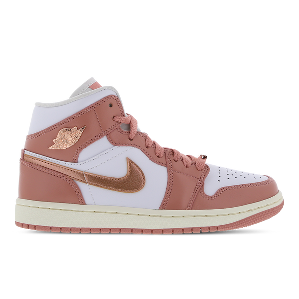 Jordan Aj1 Mid Sneakers Leather Red