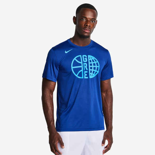 Nike Team Greece Olympic Basketball T Shirts Blue