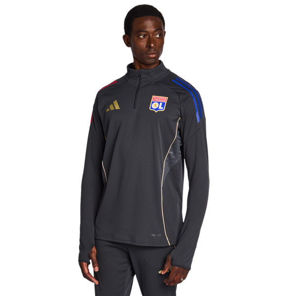 Adidas Olympic Lyon Track Tops Poly Fleece Grey