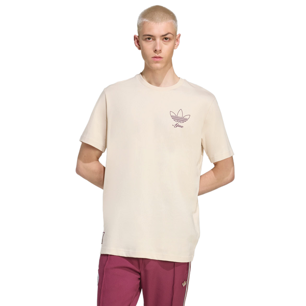 Adidas Ajax Amsterdam Terrace Icons T Shirt T Shirts Cotton Jersey Beige