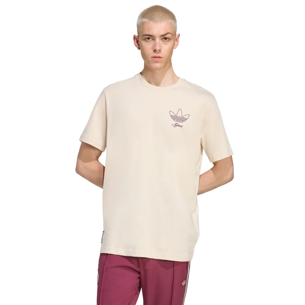 Adidas Ajax Amsterdam Terrace Icons T Shirt T Shirts Cotton Jersey Beige