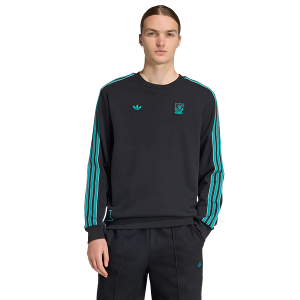 Adidas Liverpool Fc Terrace Icons Sweatshirt Sweatshirts Cotton Jersey Black