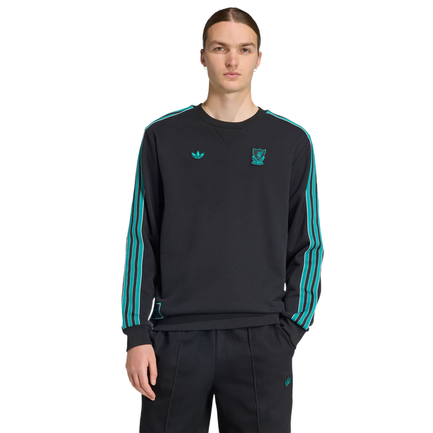 Adidas Liverpool Fc Terrace Icons Sweatshirt Sweatshirts Cotton Jersey Black