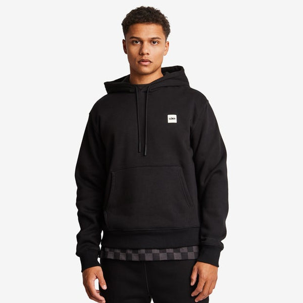 Lckr Embroidered Hooded Hoodies Cotton Fleece Black