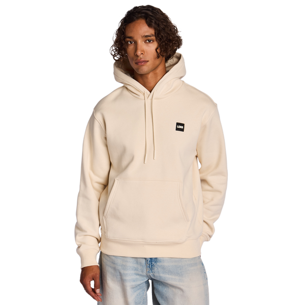 Lckr Embroidered Hooded Hoodies Cotton Fleece Beige