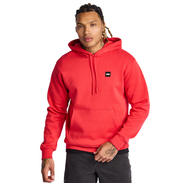 Lckr Embroidered Hooded Hoodies Cotton Fleece Red