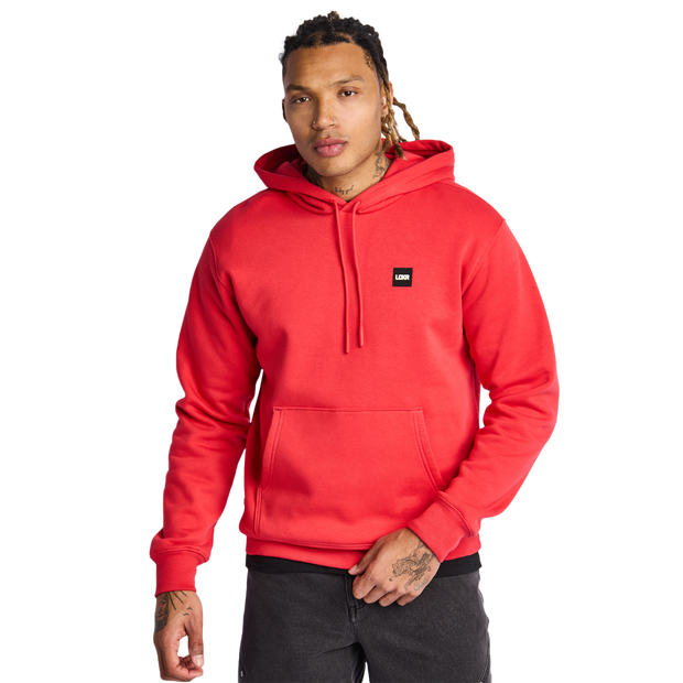Lckr Embroidered Hooded Hoodies Cotton Fleece Red